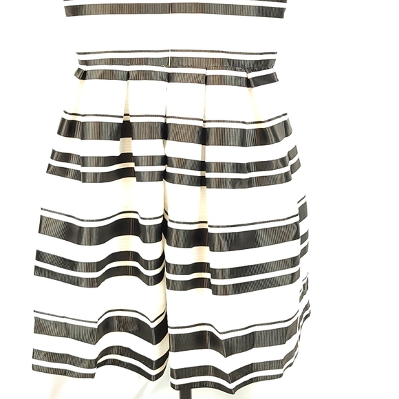 Pippa & Julie Black/White Ribbon Striped Dress - Picture 4 of 9
